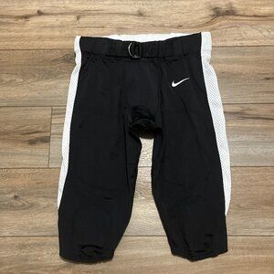 Nike Alpha Elite Football Pant SZ Large Black White DV3976-012 Integrated Belt